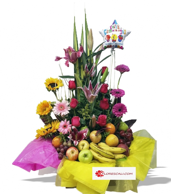 Arreglo frutal amor día de la mujer cali 
