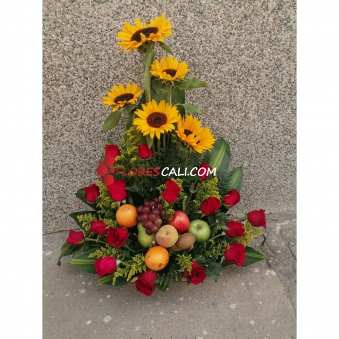 Ramos de Flores y Frutas floristerias en cali