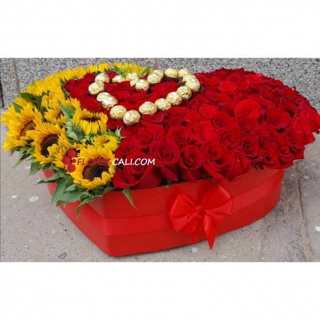 Corazón para enamorar flores en cali