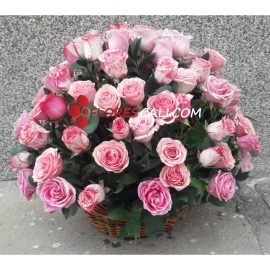 Arreglo redondo en canasta Flores en Cali