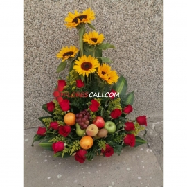 Ramos de Flores y Frutas floristerias en cali