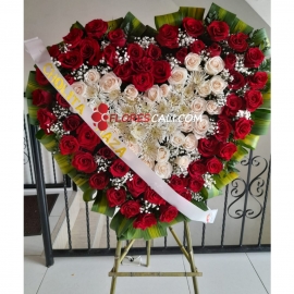 Corona Fúnebre corazón 